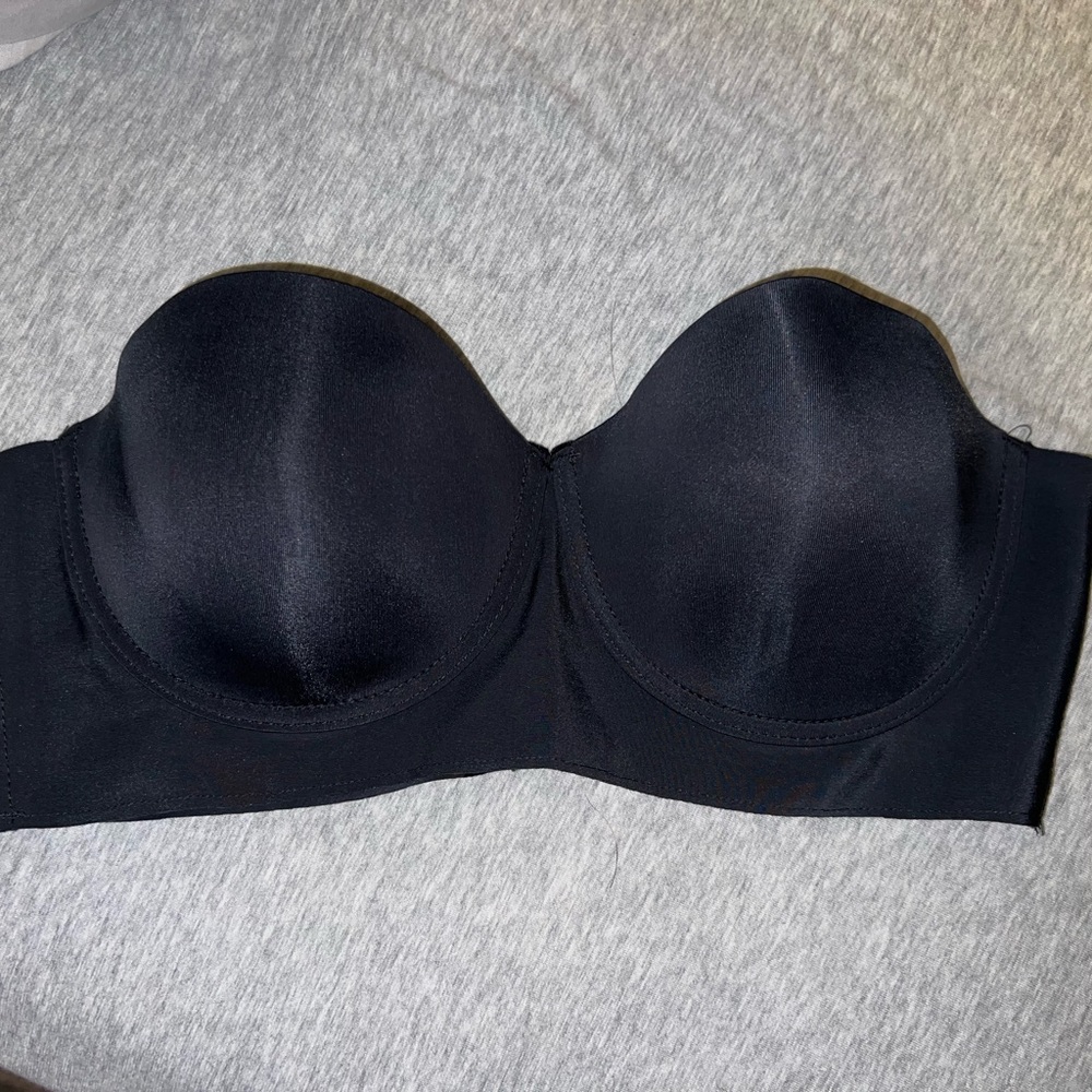 Black Strapless Bra 38C